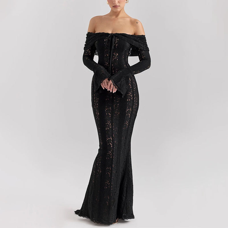 Alessia שמלת ערב מקסי תחרה