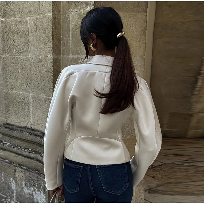 חליפת משי שני חלקים מחויטת מכנסיים ובלייזר - מורל