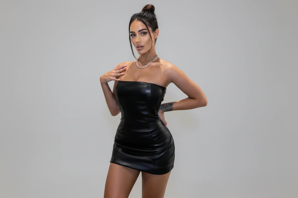 שמלת מיני צמודה דגם אוולין