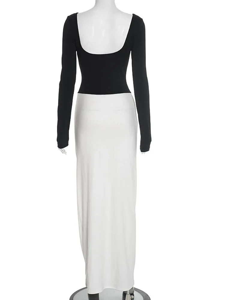 שמלה מקסי דגם נוי