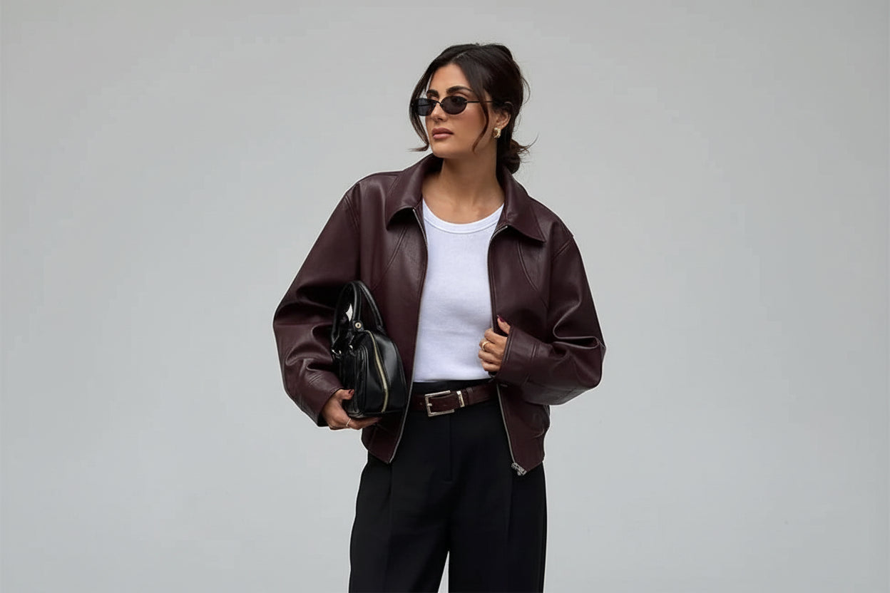 ג'קט דמוי עור דגם מילה