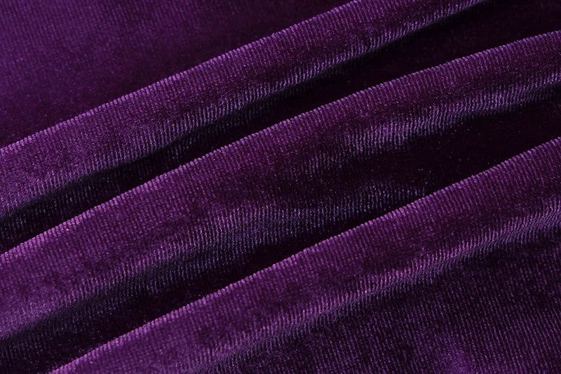 סט שני חלקים קטיפה חולצה וחצאית מקסי צמודה - מירנדה