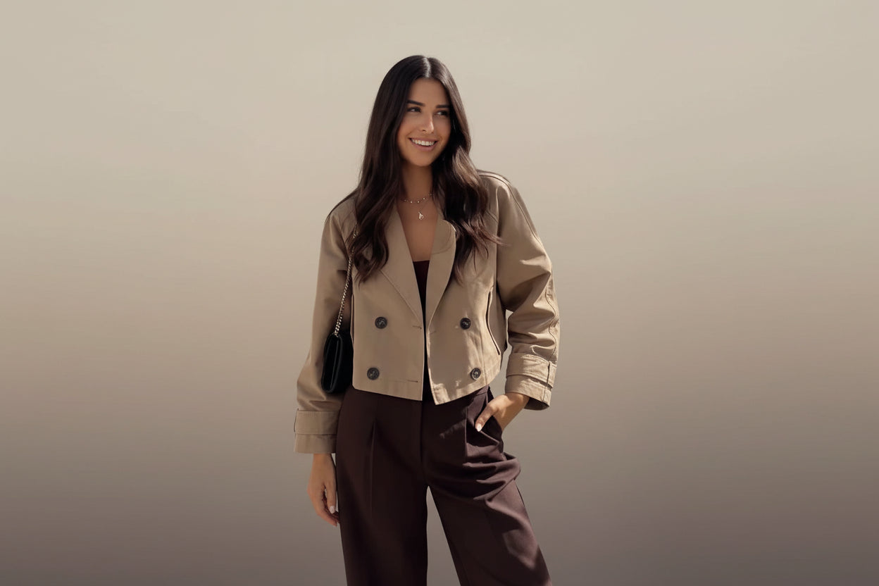 מעיל טרנץ' דגם פאני