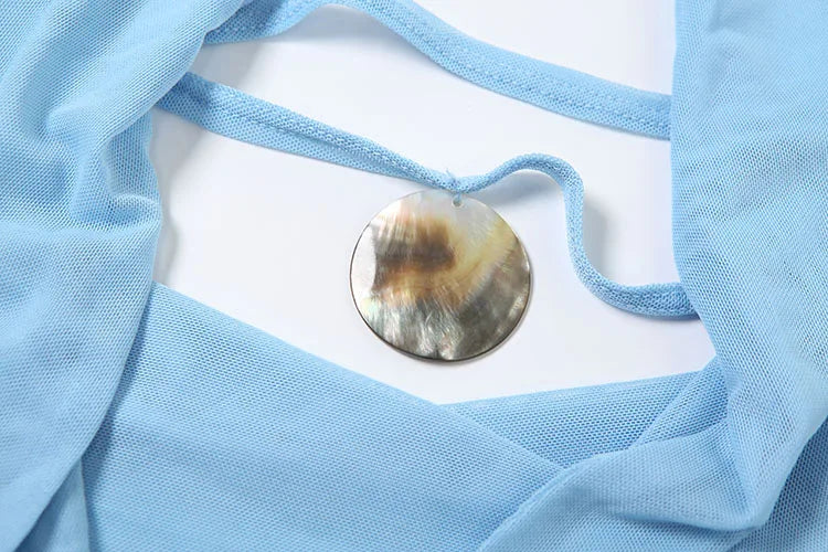 שמלת מקסי בעלת מחשוף עמוק דגם סופי