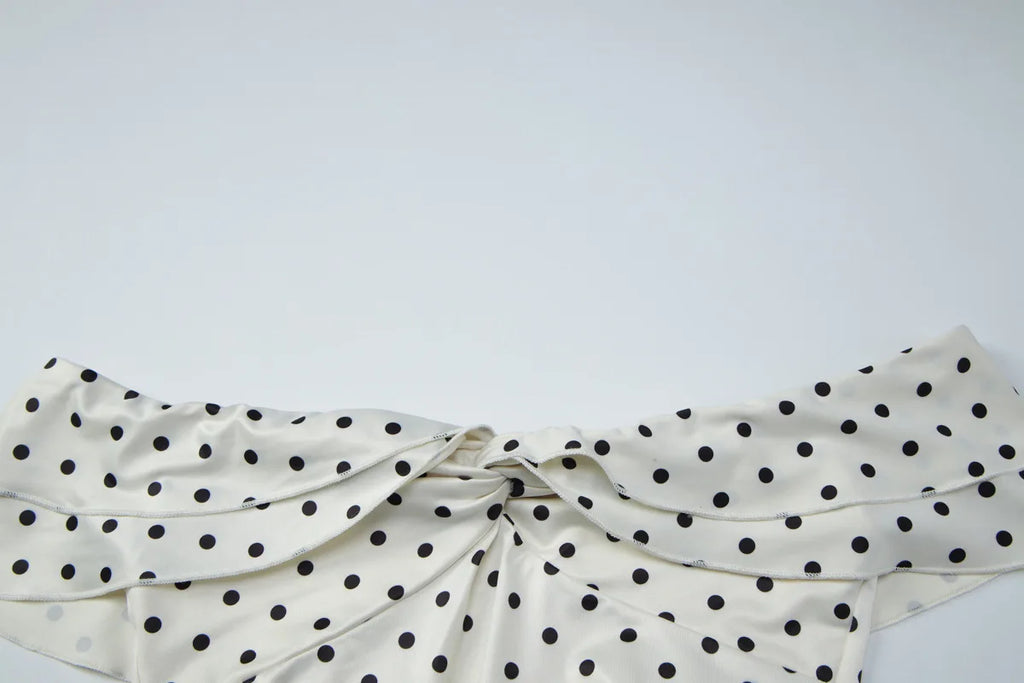 שמלת מקסי נקודות דגם נאיס