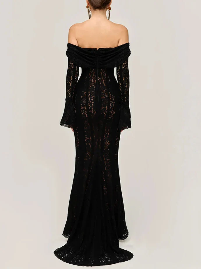 Alessia שמלת ערב מקסי תחרה