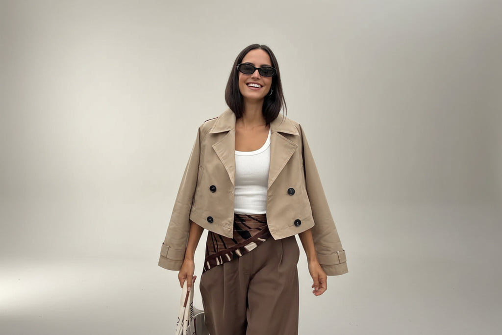 מעיל טרנץ' דגם פאני