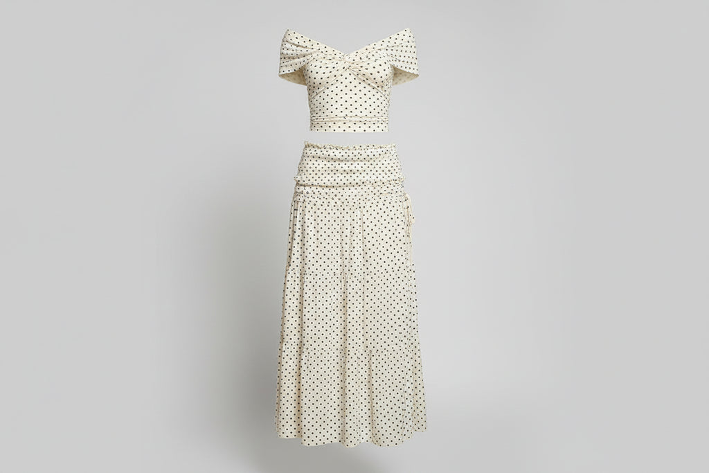 שמלת מקסי נקודות דגם נאיס