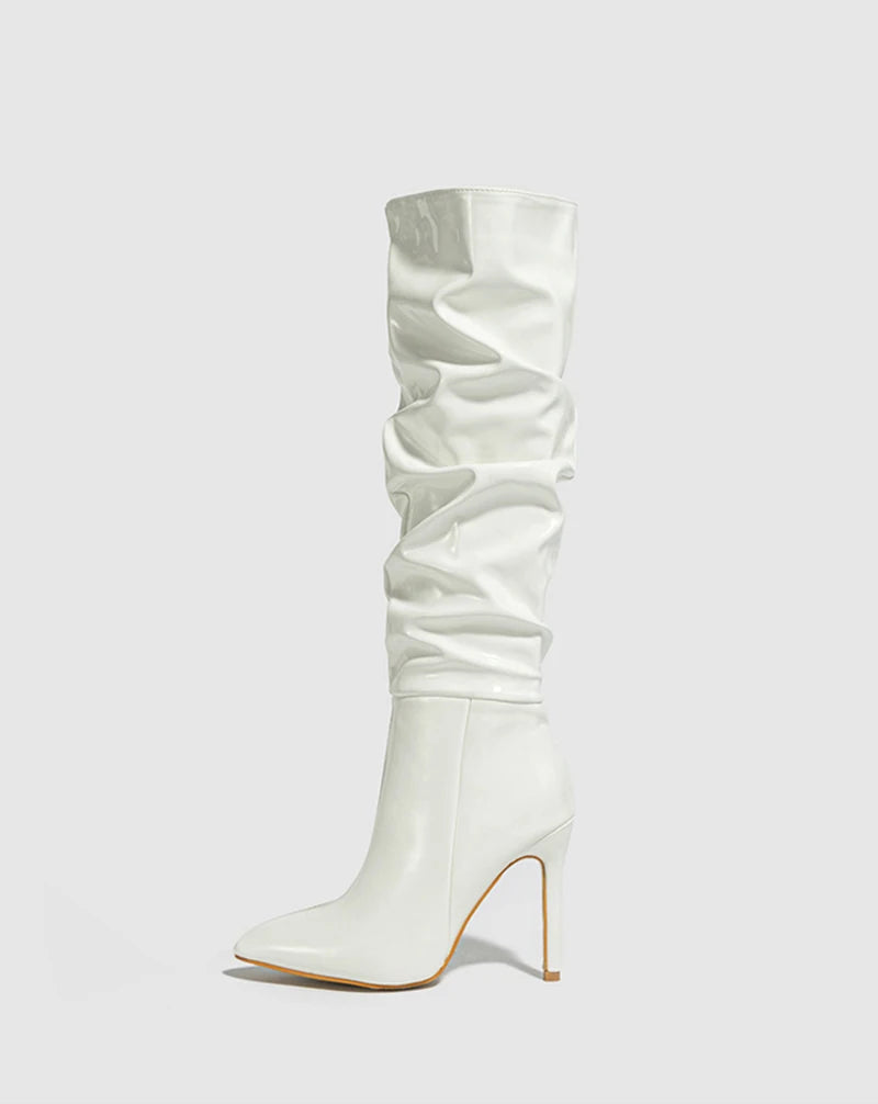 מגפי דמוי עור מבריק דגם תאיר