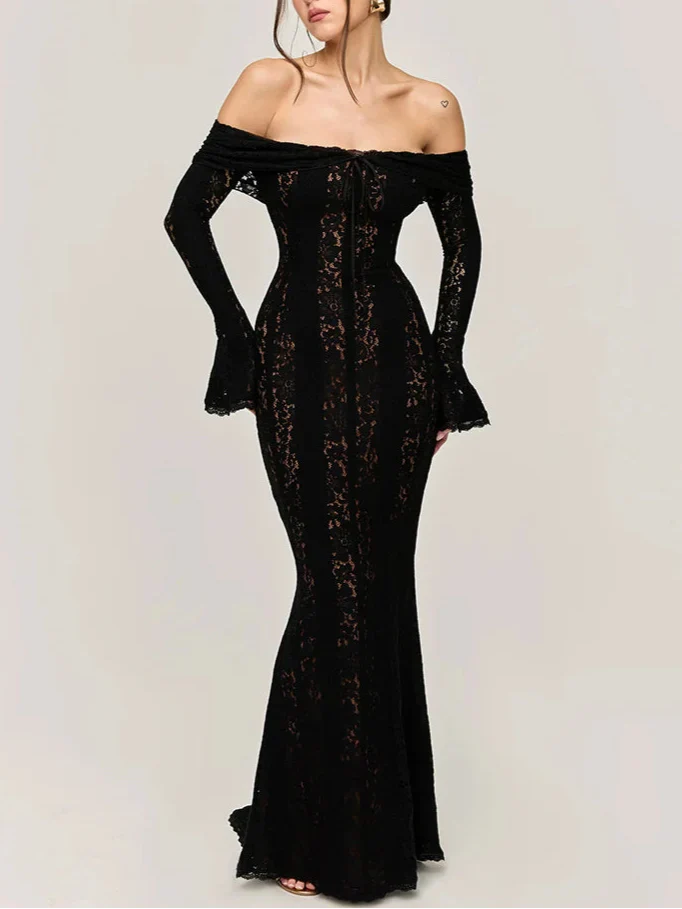 Alessia שמלת ערב מקסי תחרה