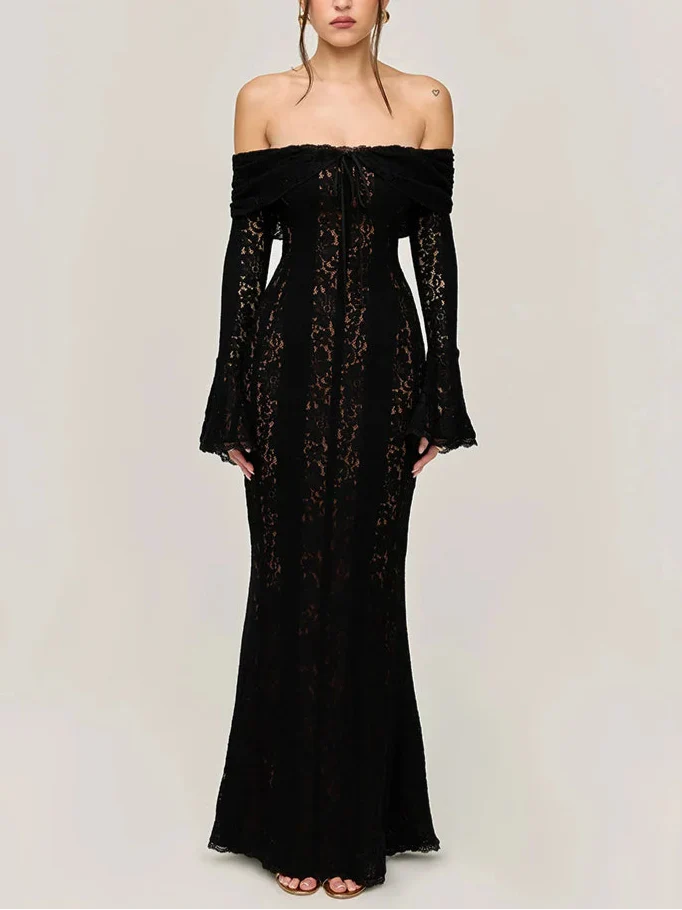 Alessia שמלת ערב מקסי תחרה