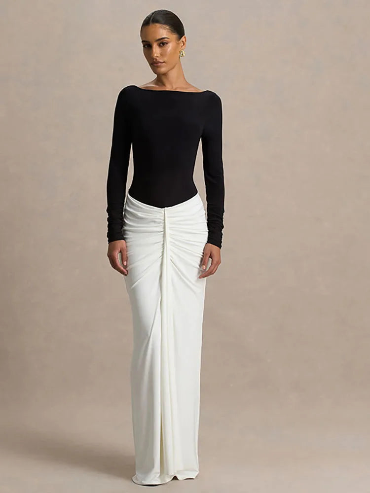 שמלה מקסי דגם נוי