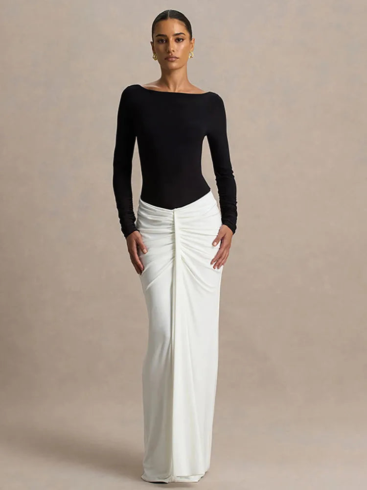 שמלה מקסי דגם נוי