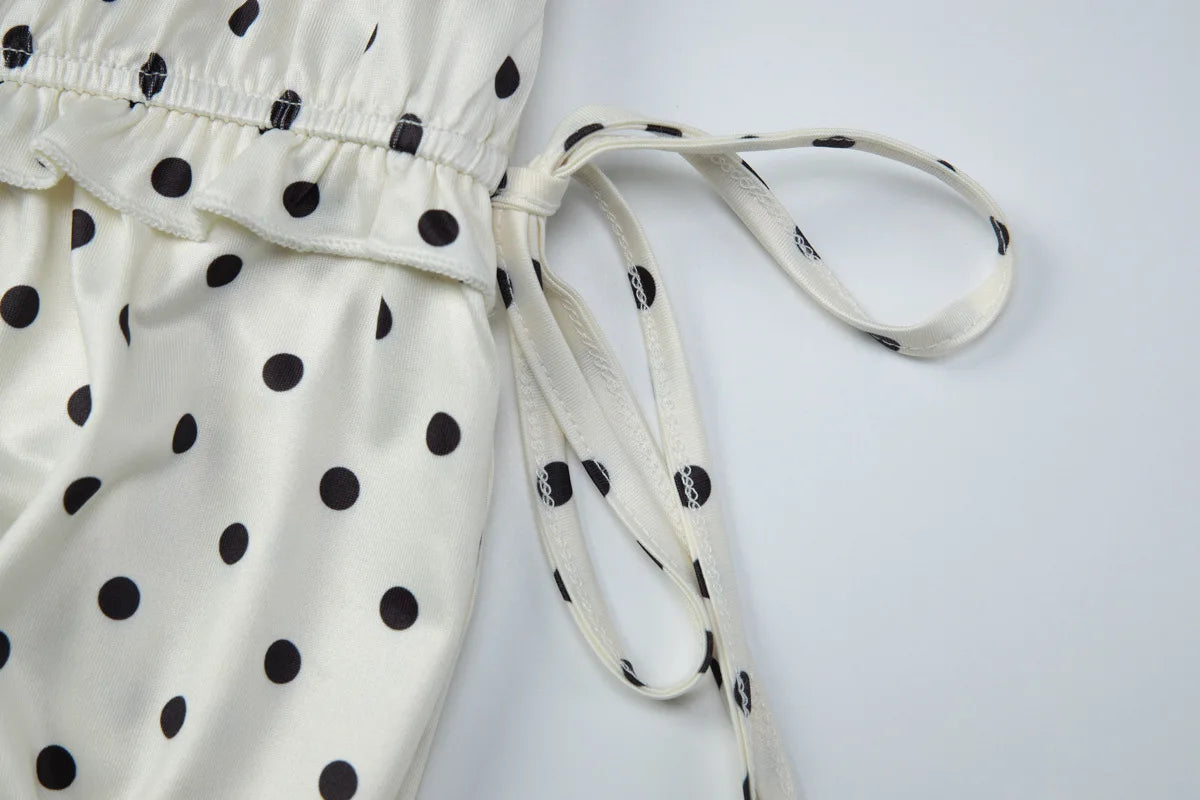 שמלת מקסי נקודות דגם נאיס