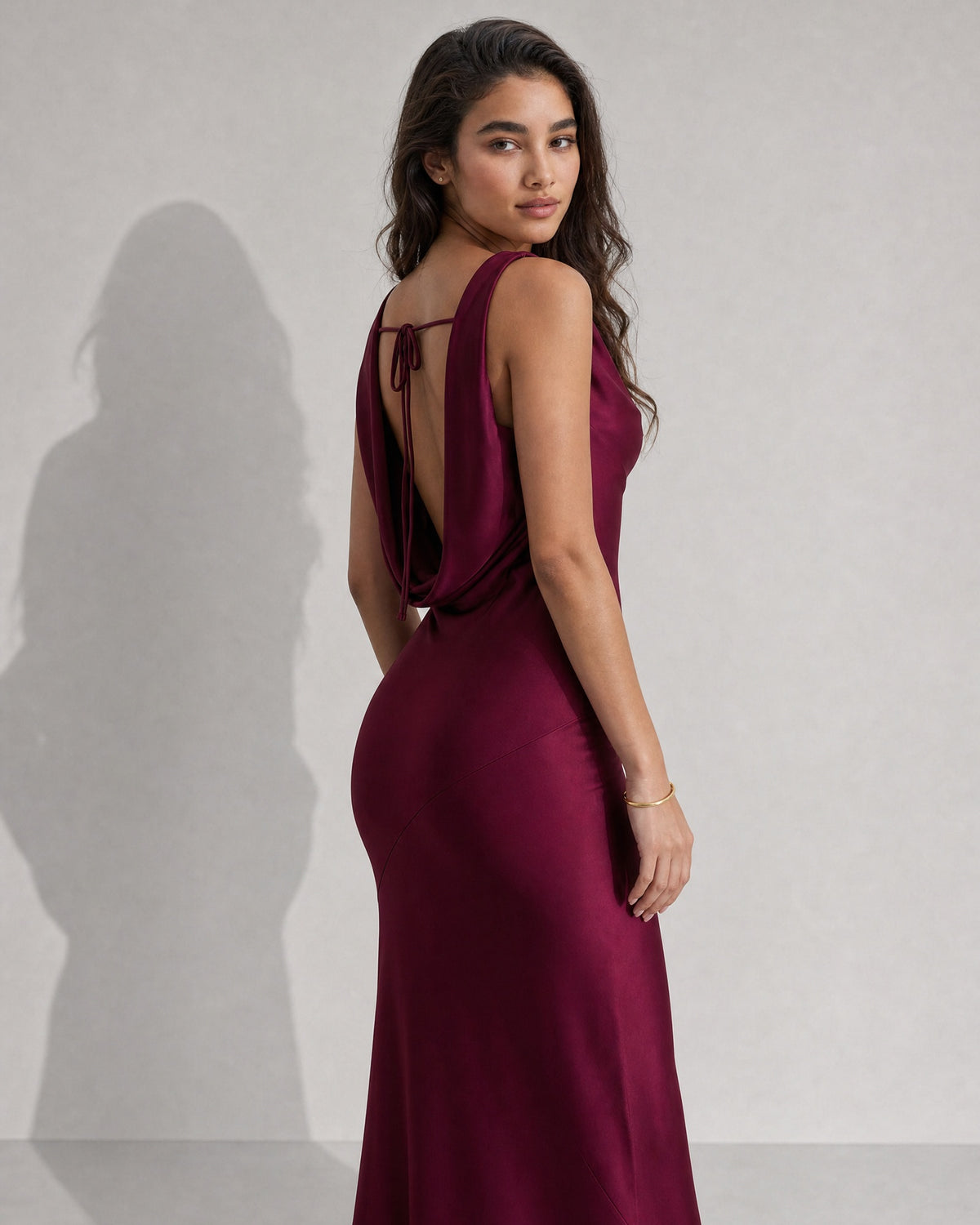 שמלה דגם קאלי - בורדו